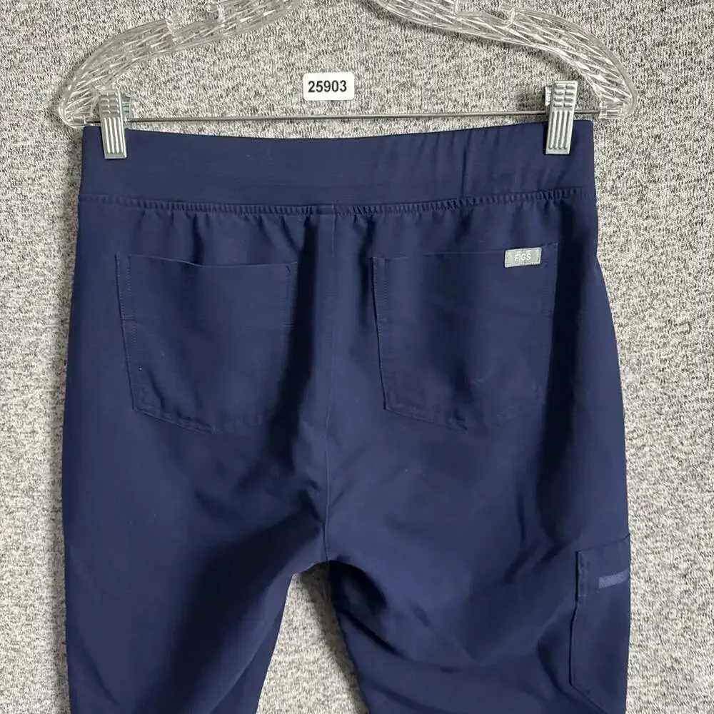 Figs Women’s Size Small Navy Blue Zamora Cargo Scrub Pant - Pockets Mid-Rise